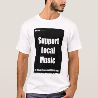 T-shirt local de musique de soutien de