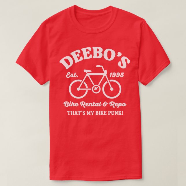 T-shirt Location et réparation de vélos Deebos (Design devant)