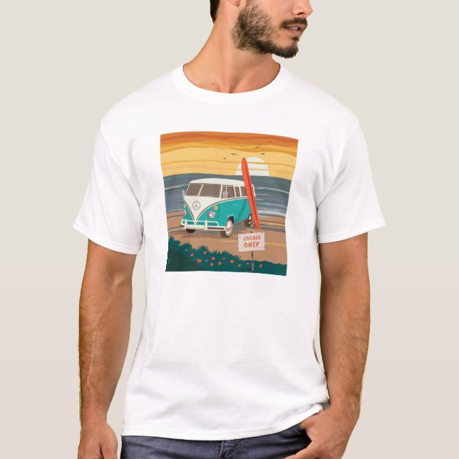 T-shirt Locaux uniquement | VW Surf Van (Devant)