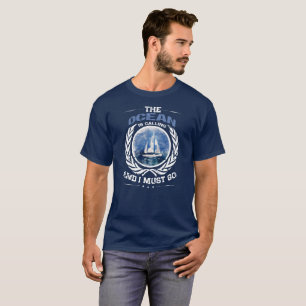 T-shirt L'océan appelle le yacht de navigation