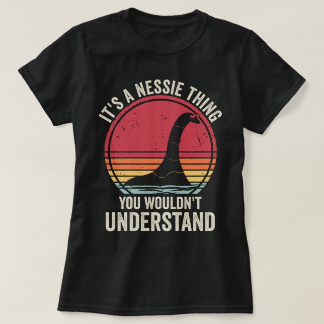 T-shirt Loch Ness Monster Funny (Design devant)