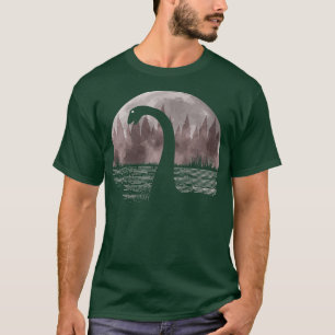T-shirt Loch Ness Monster Nessie Pleine lune