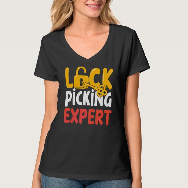 T-shirt Lock Pick Expert Locks Picker Pick (Devant)