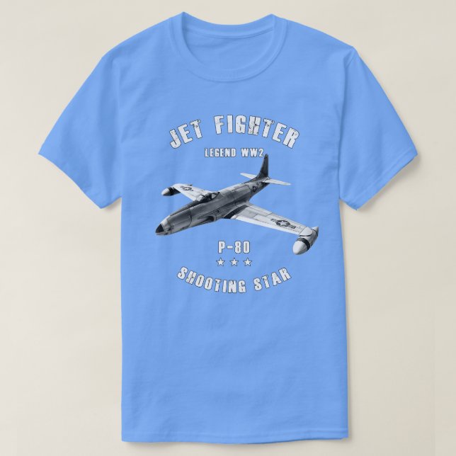 T-shirt Lockheed P80 Tirer sur l'avion de combat à réactio (Design devant)