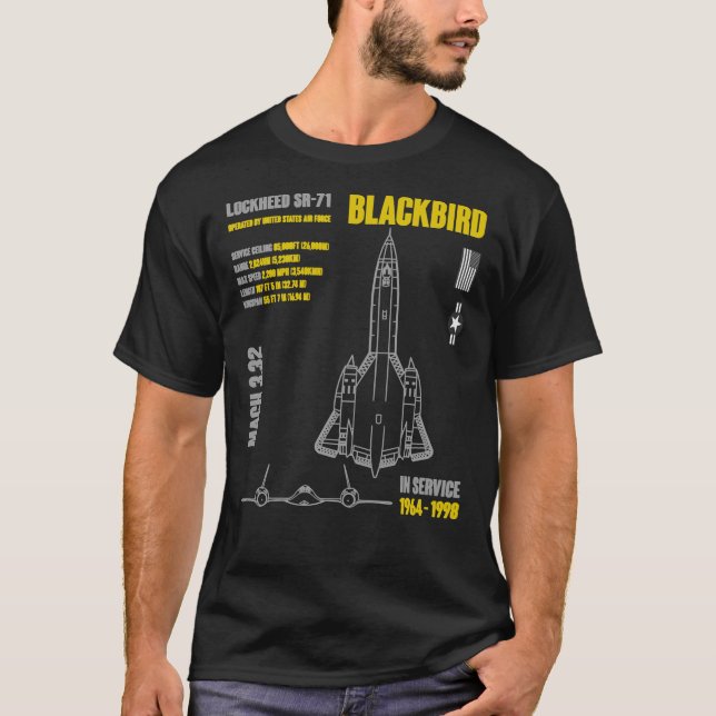 T-shirt Lockheed SR-71 Blackbird Military Aircraft Classic (Devant)