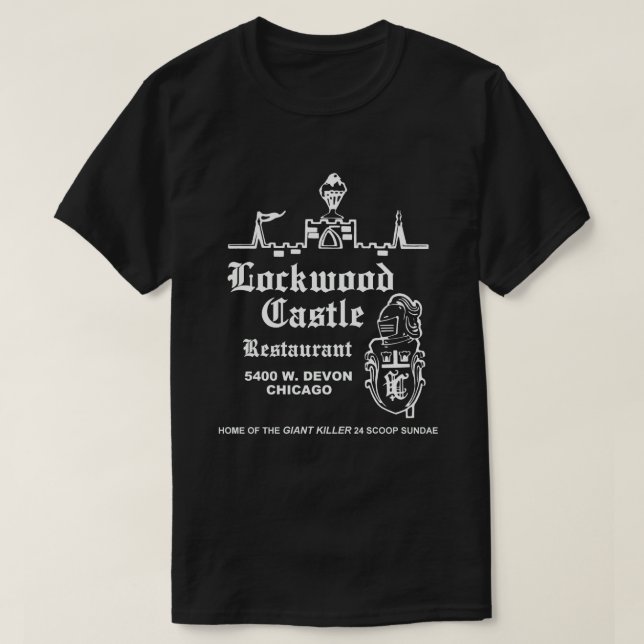 T-shirt Lockwood Castle Restaurant, Chicago, IL (Design devant)