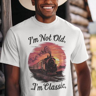 T-shirt Locomotive à vapeur Je ne suis pas vieille Je suis