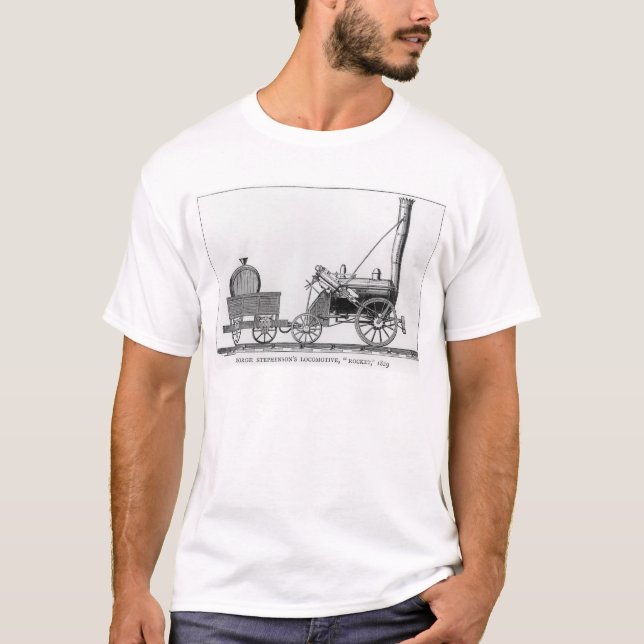 T-shirt Locomotive de George Stephenson, "Rocket", 1829 (Devant)