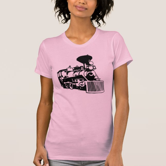 T-shirt locomotive de train de vapeur (Devant)