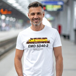 T-shirt Locomotive diesel EMD SD40-2. Union Pacifique