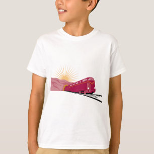T-shirt Locomotive diesel sortant du tunnel