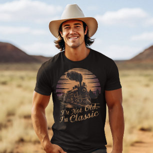 T-shirt Locomotive élégante Je ne suis pas vieille Je suis