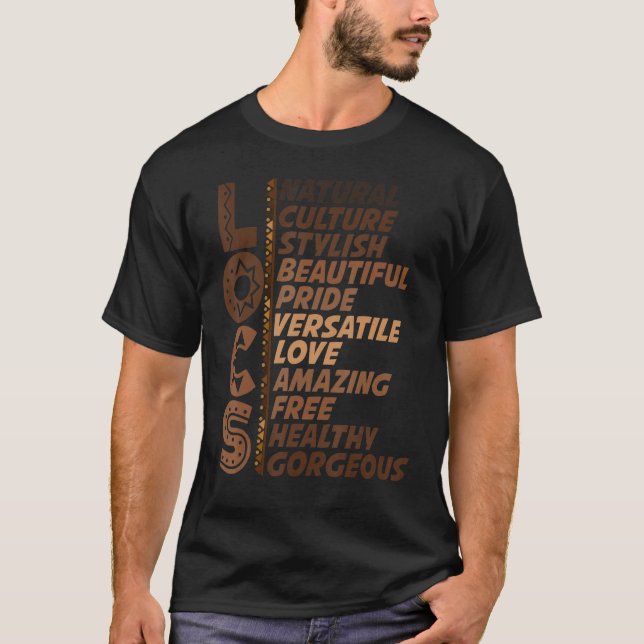 T-shirt Locs Natural Culture Stylish Beautiful Pride Love (Devant)