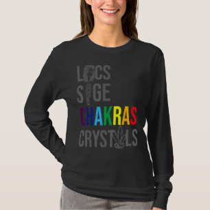 T-shirt Locs Sage Chakras Crystals Black History Mois Aff