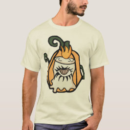 T-shirt L'oeil Éffrayant d'un Citrouille de Bois rétro