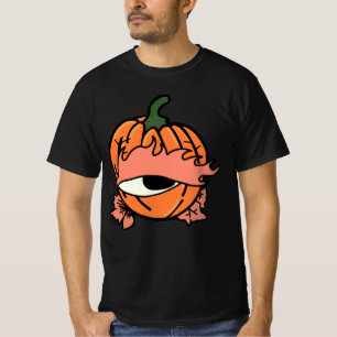 T-shirt L'oeil endormi du Citrouille Éffrayant