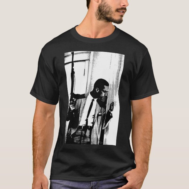 T-shirt L'oeuvre d'art du patrimoine noir Malcolm X Classi (Devant)
