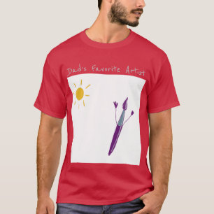 T-shirt L'oeuvre de ton enfant pour papa sur une chemise r