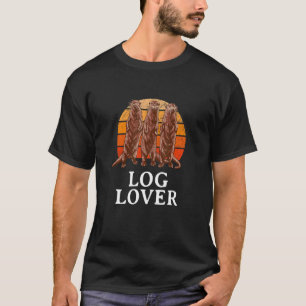 T-shirt Log Sea Animaux Otter Marine Creature Sea Otte