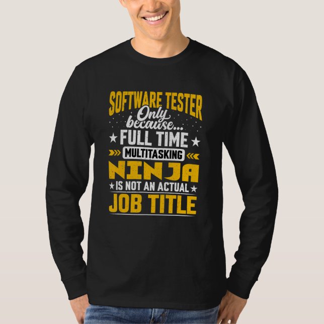 T-shirt Logiciel Tester Job Title Software Analyst Exper (Devant)