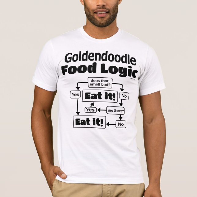 T-shirt Logique alimentaire Goldendoodle (Devant)
