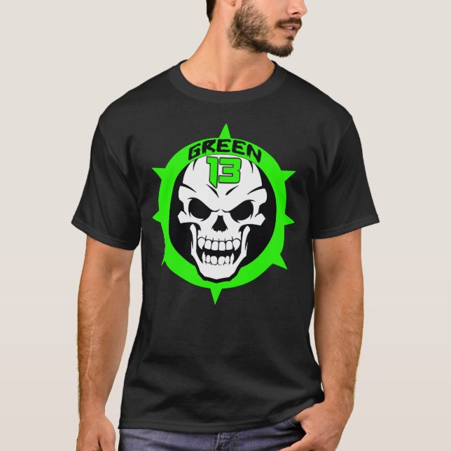 T-shirt Logo 2 de crâne dégrossi (noir) (Devant)