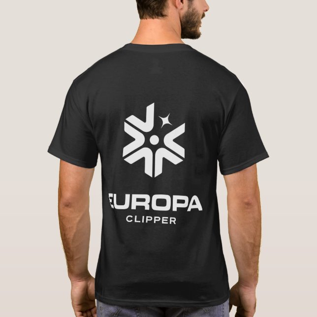 T-shirt Logo à une couleur Eclipse noir de la NASA Europa  (Dos)