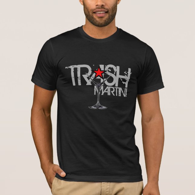 T-shirt Logo argenté TRASH Martini (Devant)
