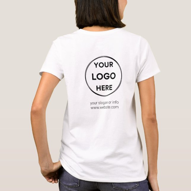 T-shirt Logo arrière | White Business Modern Company Perso (Dos)