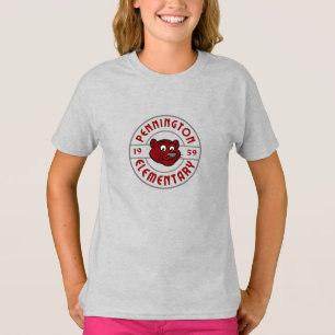 T-shirt Logo Art Déco de taille moyenne en rouge