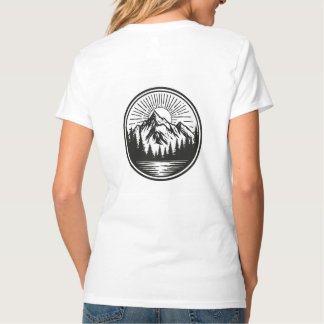 T-shirt Logo Aventure Montagne | Badge Camping | Extérieur