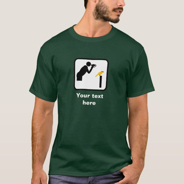 T-shirt Logo Birder / Bird Watcher (Dark Watcher) — Person (Devant)