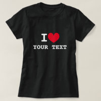 Logo Black i heart t shirts | Faites vos propres t
