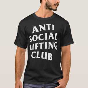 T-shirt Logo blanc du club de levage anti-social (avant et