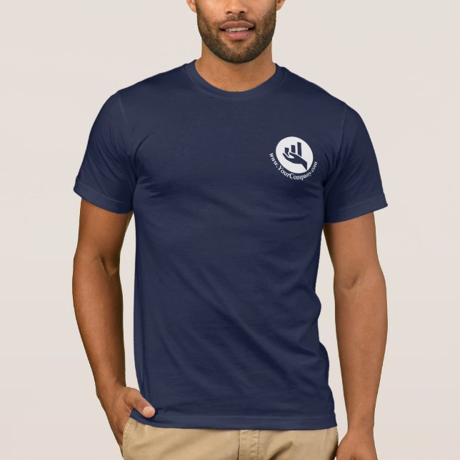 T-shirt Logo blanc du planificateur financier et promotion (Devant)