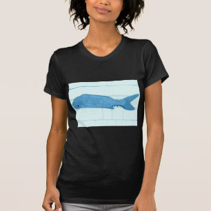 T-shirt logo bleu de poissons
