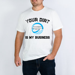 T-shirt Logo Bleu Moderne Personnalisable de Nettoyage à H