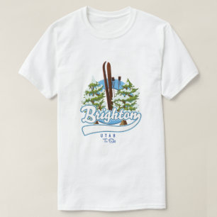 T-shirt Logo Brighton Utah pour skier