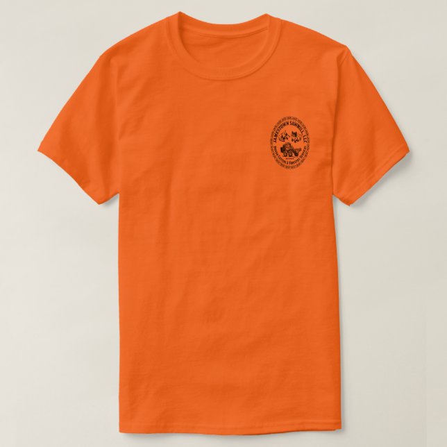 T-shirt Logo-Chest Orange Hommes de Jamestown Sawmill Basi (Design devant)