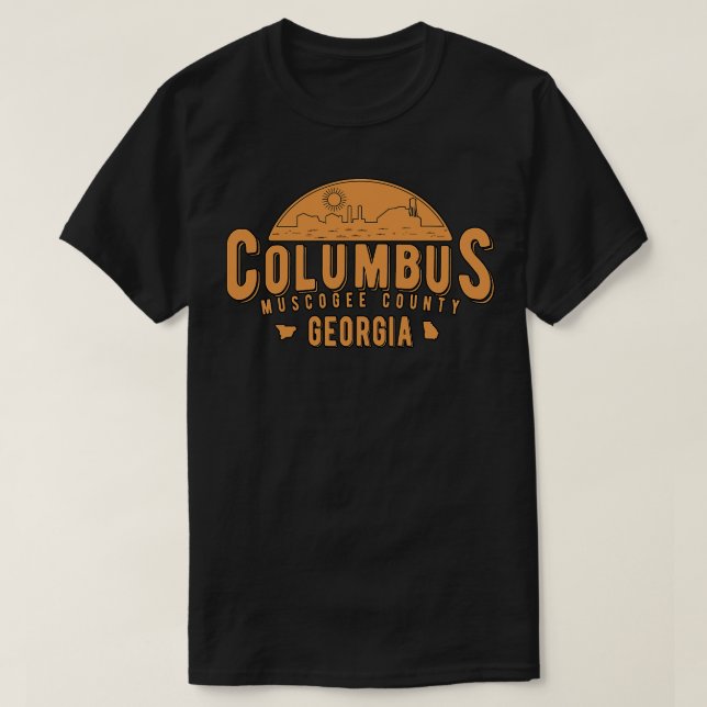 T-shirt Logo Columbus Georgia Badge (Design devant)