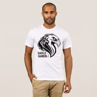 T-shirt Logo d'aigle de joueur avec manette de jeu et féro