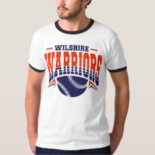 T-shirt Logo de base-ball de la marine Wilshire Warriors