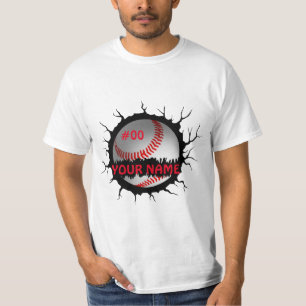 T-shirt Logo De Baseball, Nom Personnalisé Du Baseball, Ca