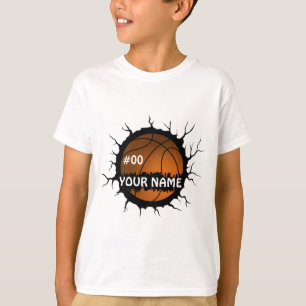 T-shirt Logo de basket-ball, Basketball Nom personnalisé