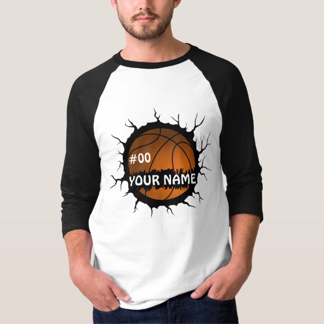 T-shirt Logo de basket-ball, Basketball Nom personnalisé (Devant)