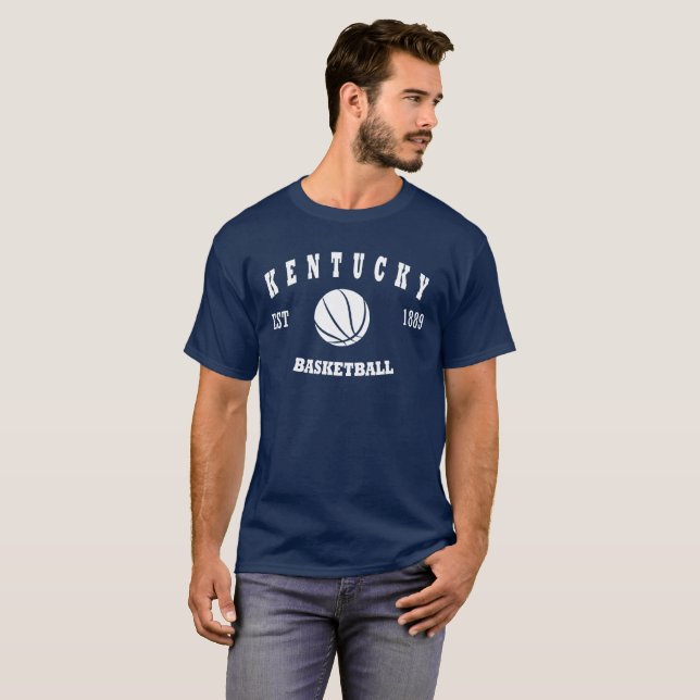T-shirt Logo de basket-ball du Kentucky rétro (Devant entier)