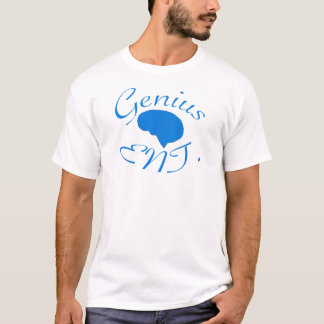 T-shirt Logo de bleu de divertissement de génie