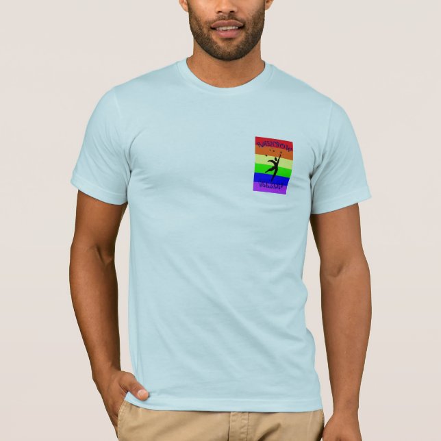 T-shirt Logo de bonhommes d'arc-en-ciel (Devant)