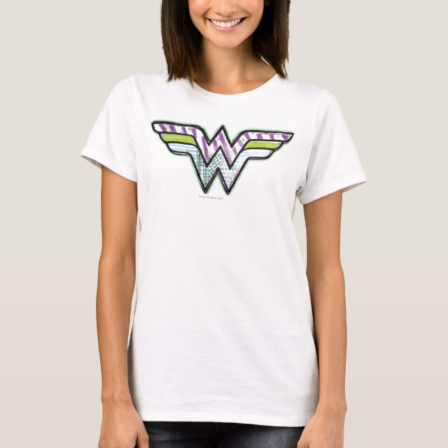 T-shirt Logo de croquis couleur Wonder Woman (Devant)