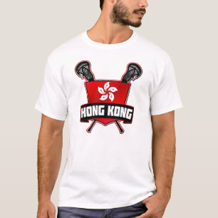 T-shirt Logo de crosse du drapeau de Hong Kong avec impres